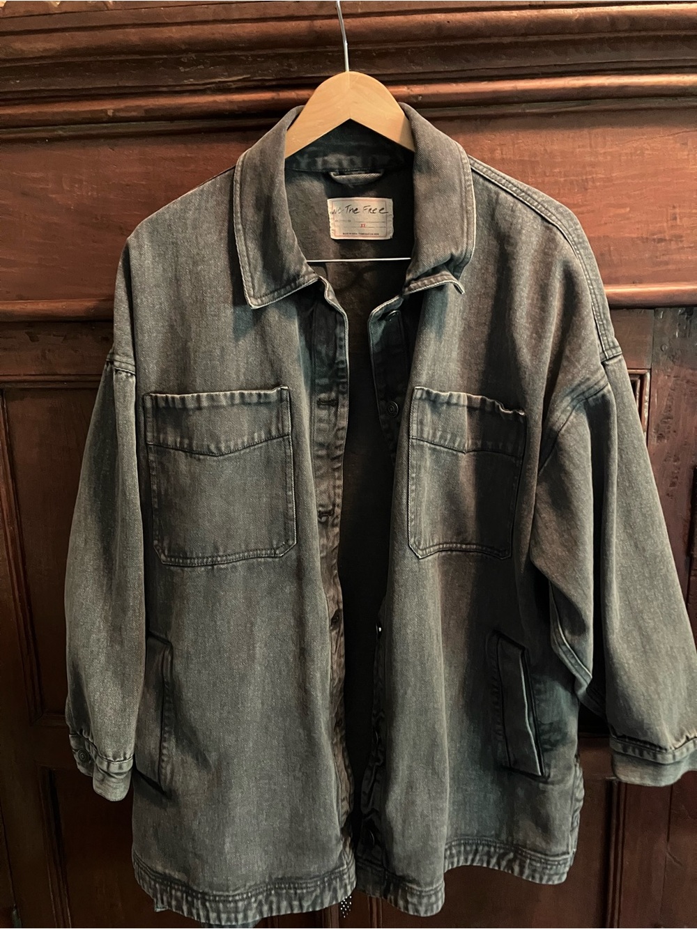 We The Free Washed Black Utility Jacket